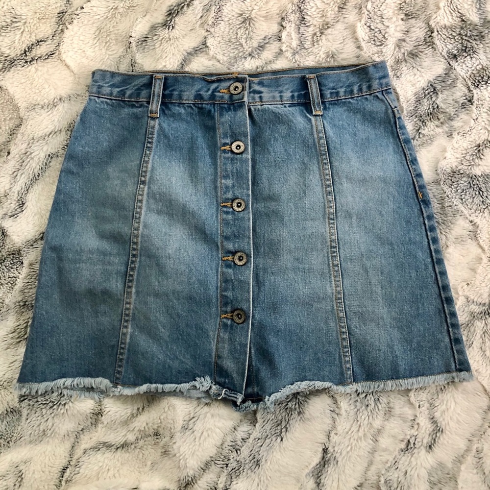 Forever 21 High-Waisted Premium Denim Skirt
